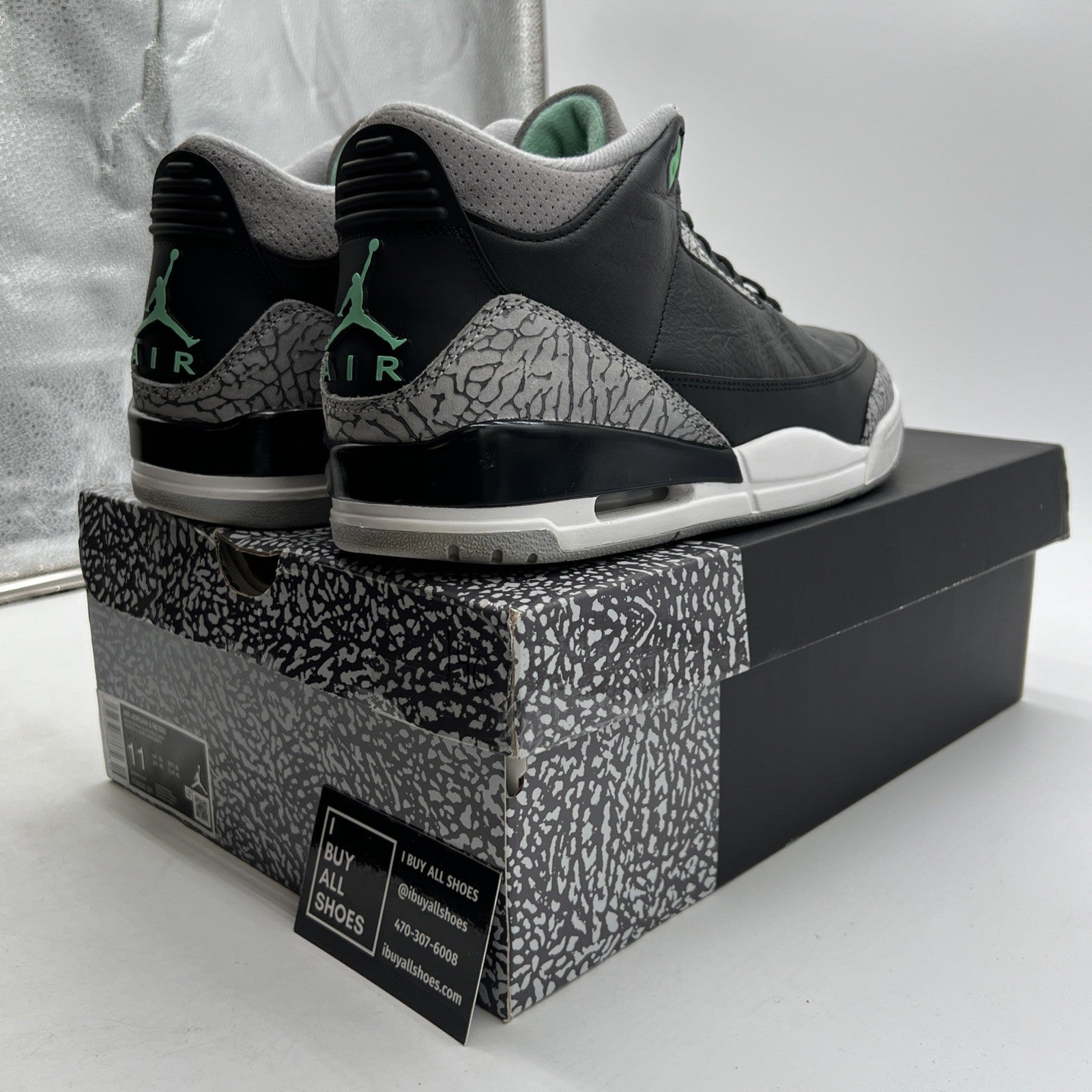 Size 11 - Air Jordan 3 Retro Green Glow (CT8532-031)