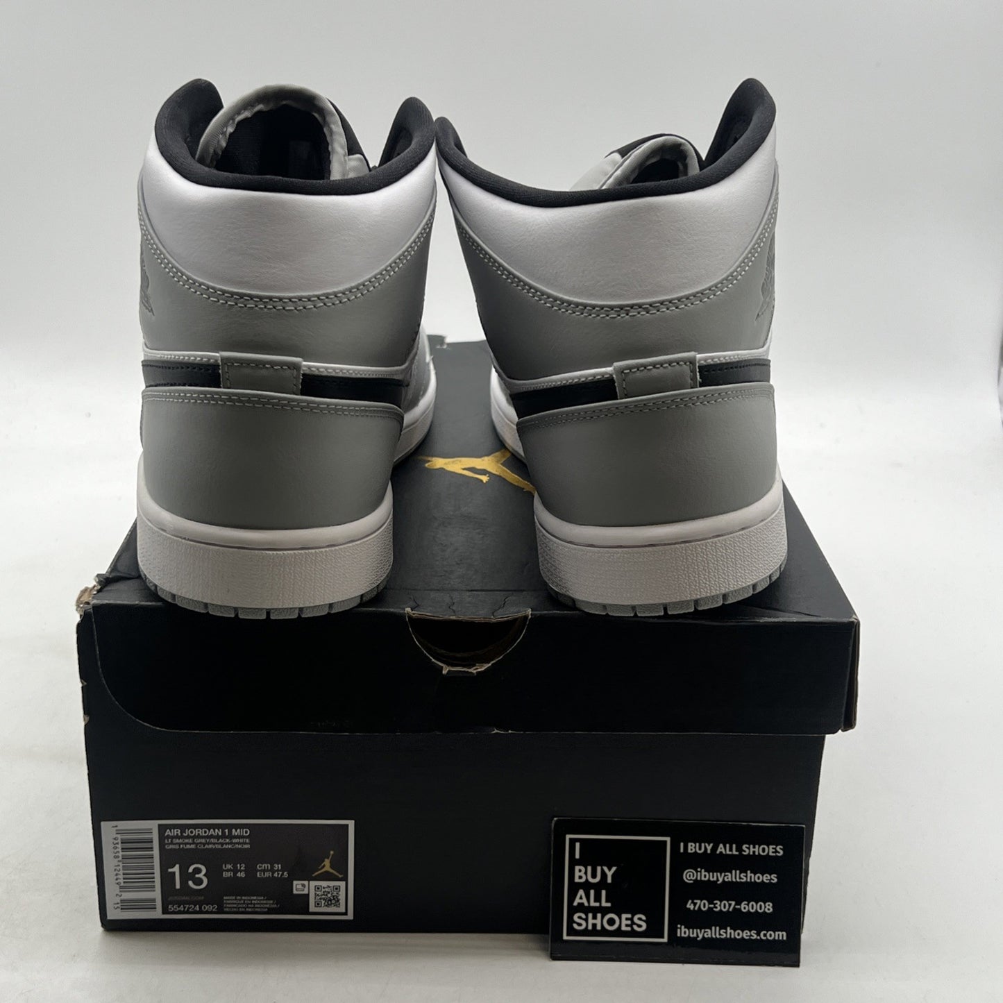 Size 13 - Air Jordan 1 Mid Gray 2020 (554724-092)
