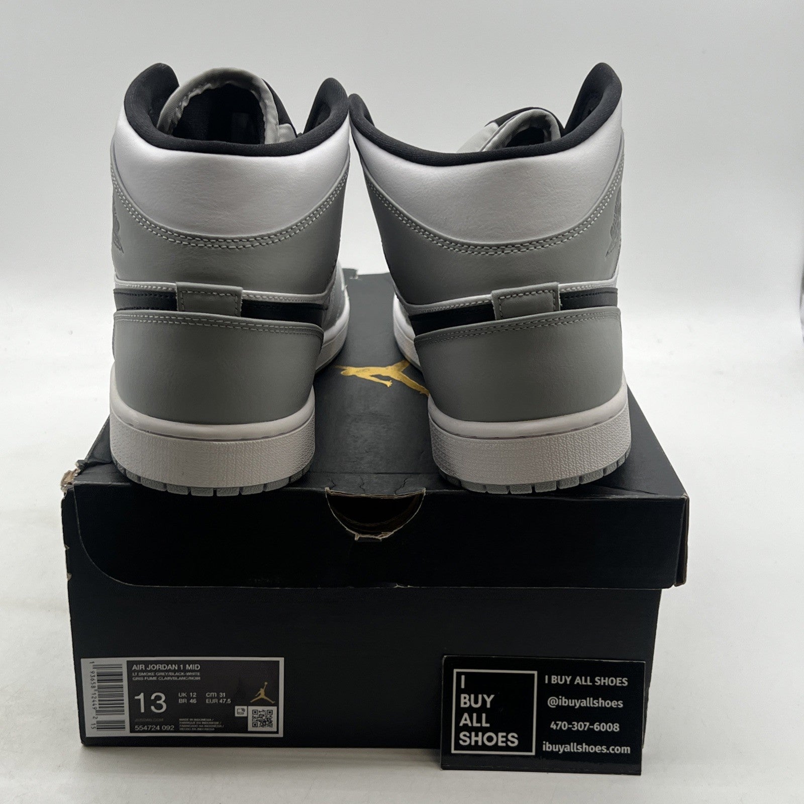 Size 13 - Air Jordan 1 Mid Gray 2020 (554724-092)