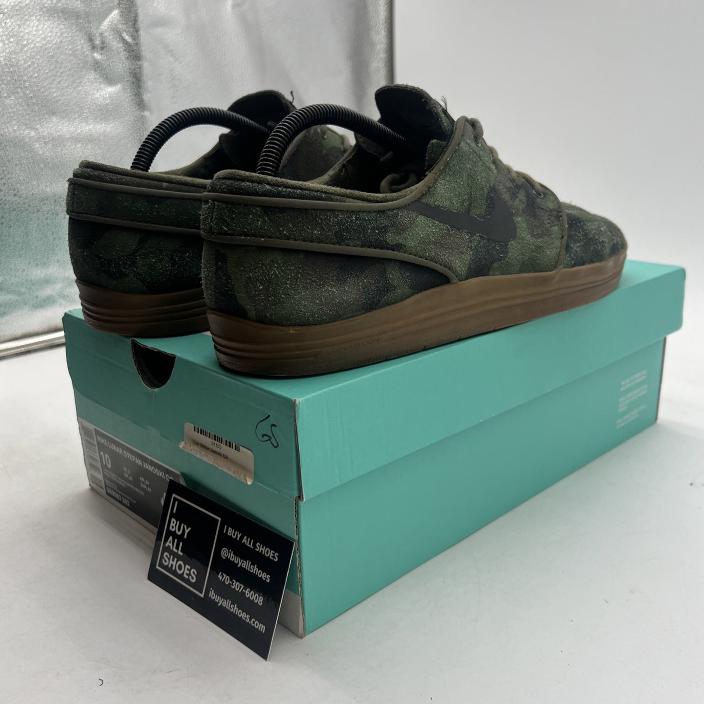 Size 10 - Nike Lunar Stefan Janoski Green (669563-302)