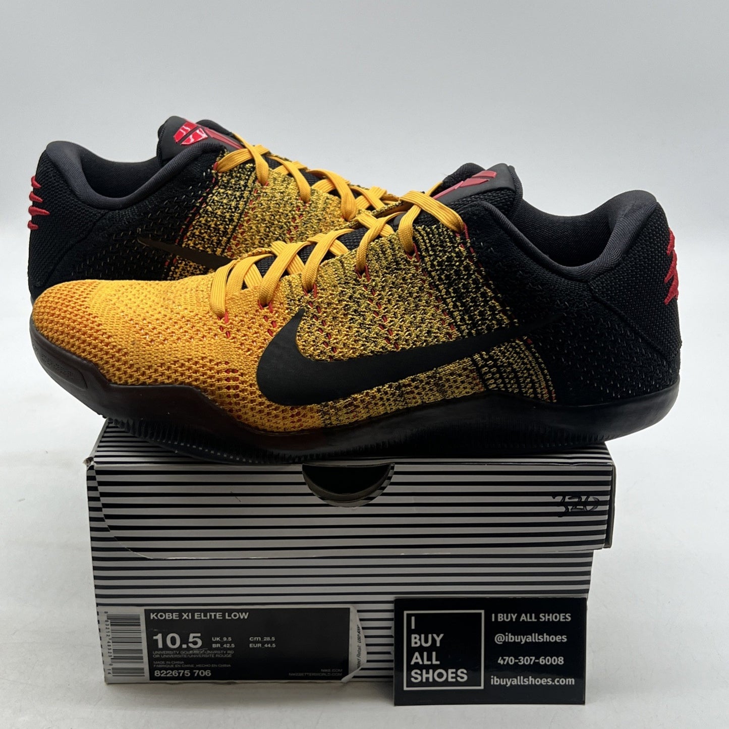 Size 10.5 - Nike Kobe 11 Elite Low Bruce Lee (822675-706)
