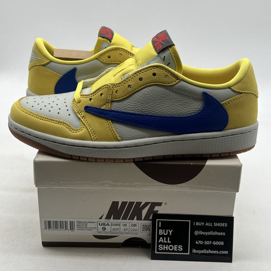 Size 9 - Travis Scott x Air Jordan 1 Retro OG SP Low Canary W (DZ4137-700)