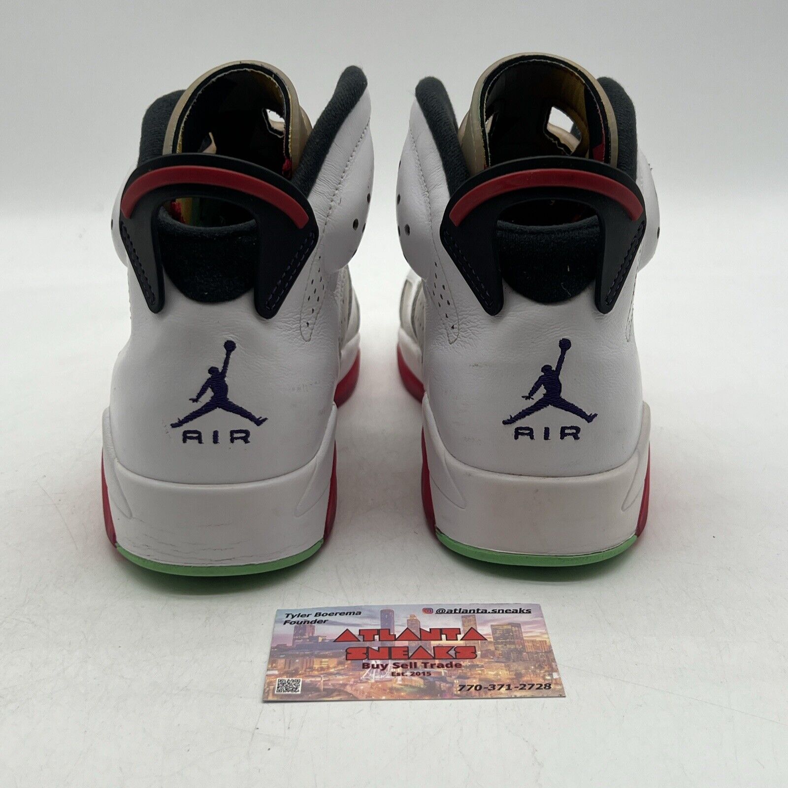 Size 9.5 - Air Jordan 6 Retro Hare White Grey Suede Red Leather (CT8529-062)