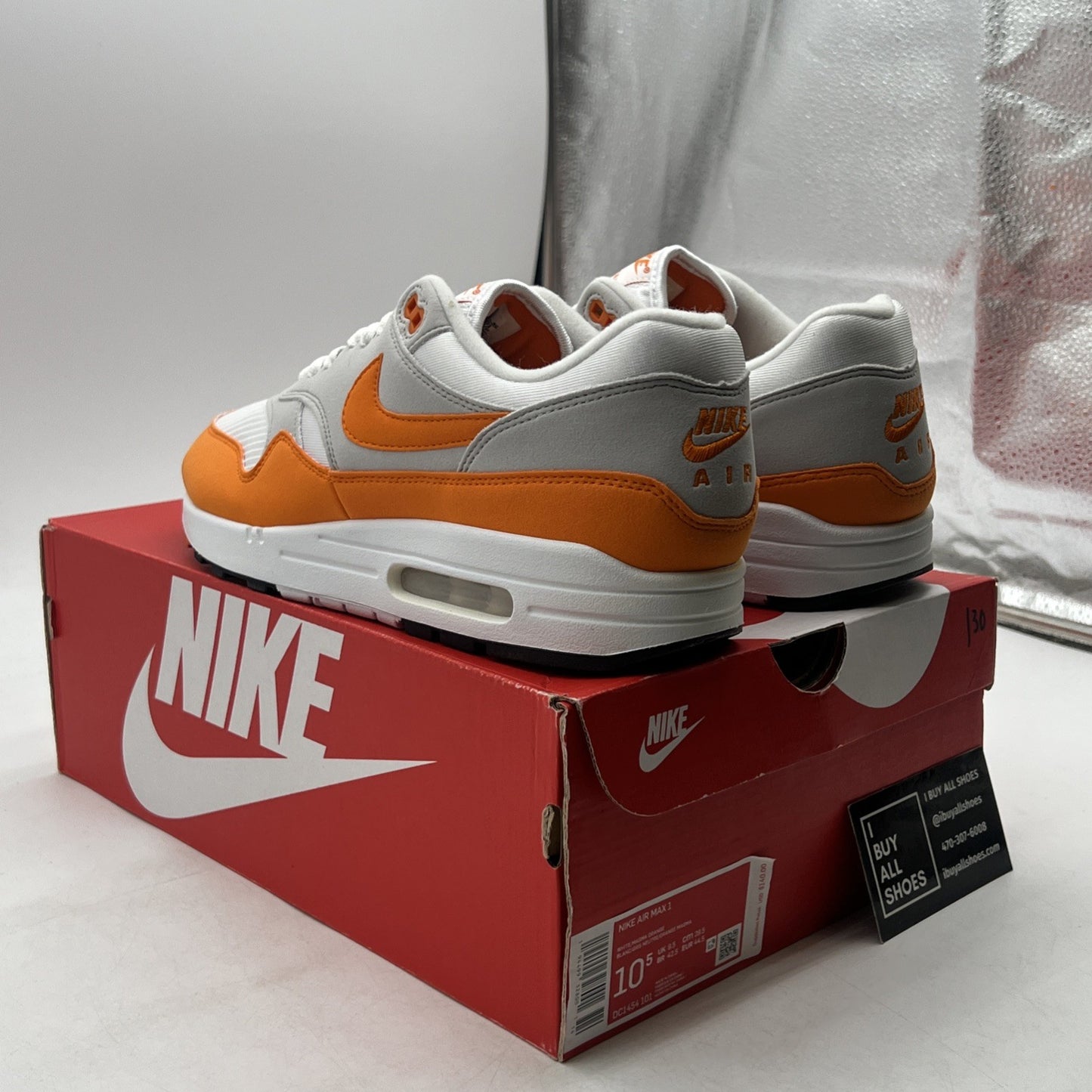 Size 10.5 - Nike Air Max 1 Magma Orange (DC1454-101)