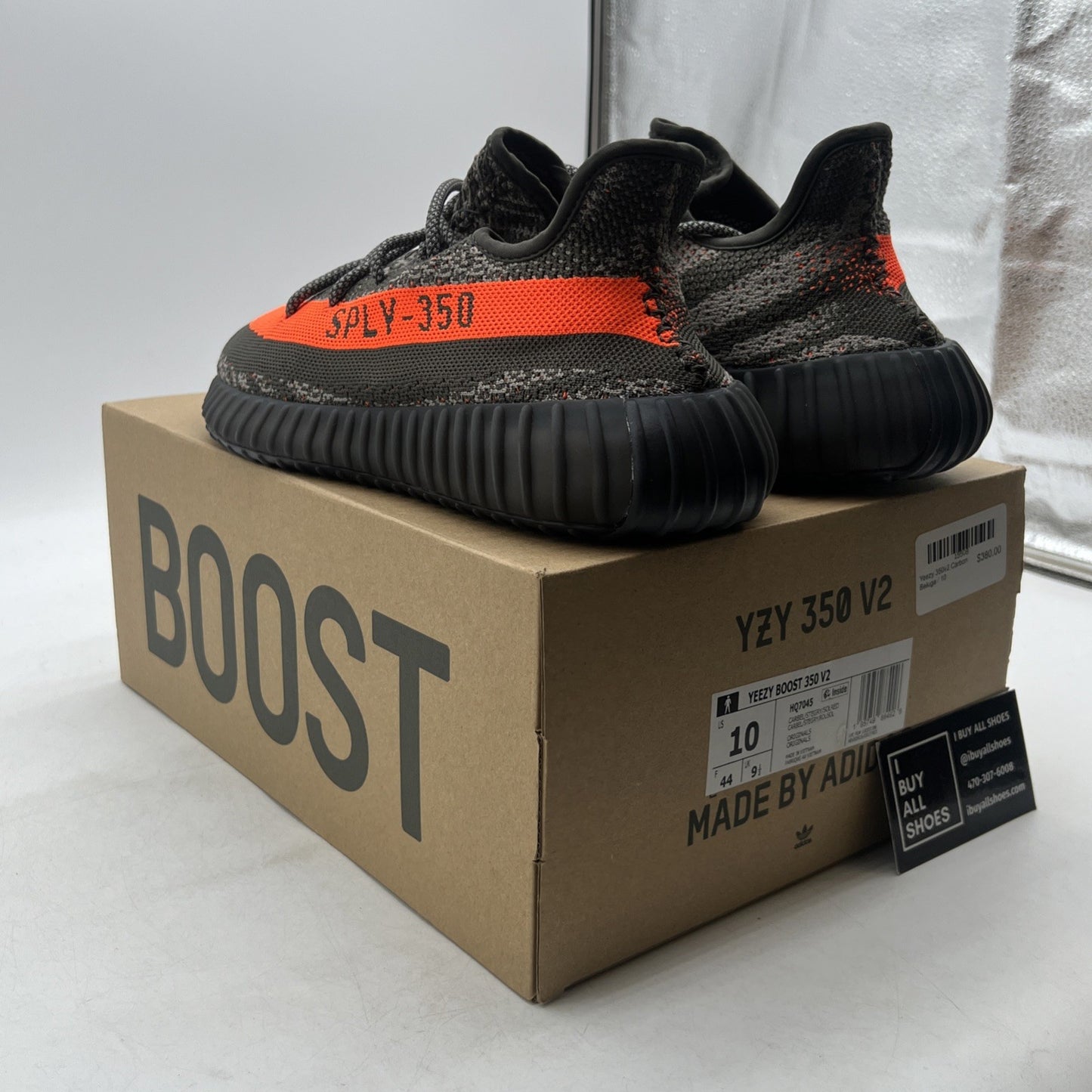 Size 10 - adidas Yeezy Boost 350 V2 Low Carbon Beluga (HQ7045)