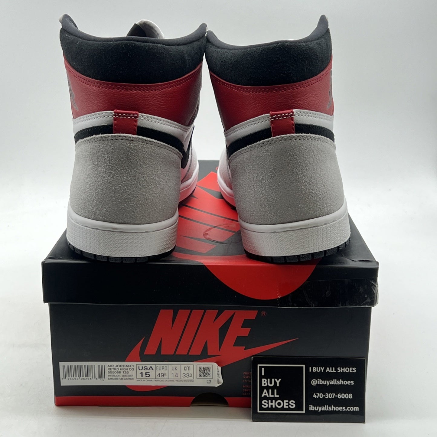 Size 15 - Air Jordan 1 Retro High OG Smoke Gray 2020 (555088-126)