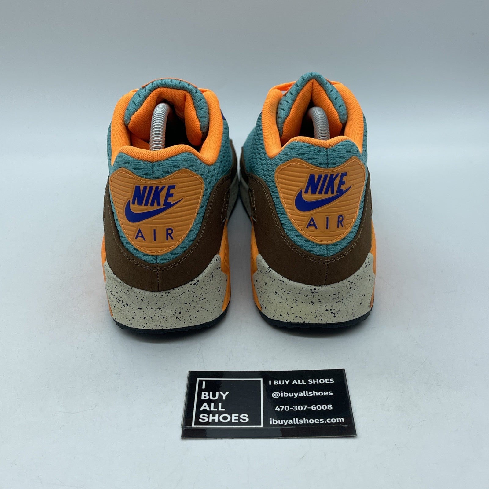 Size 9 - Nike Air Max 90 EM Beaches of Rio Orange Brown Blue (554719-336)