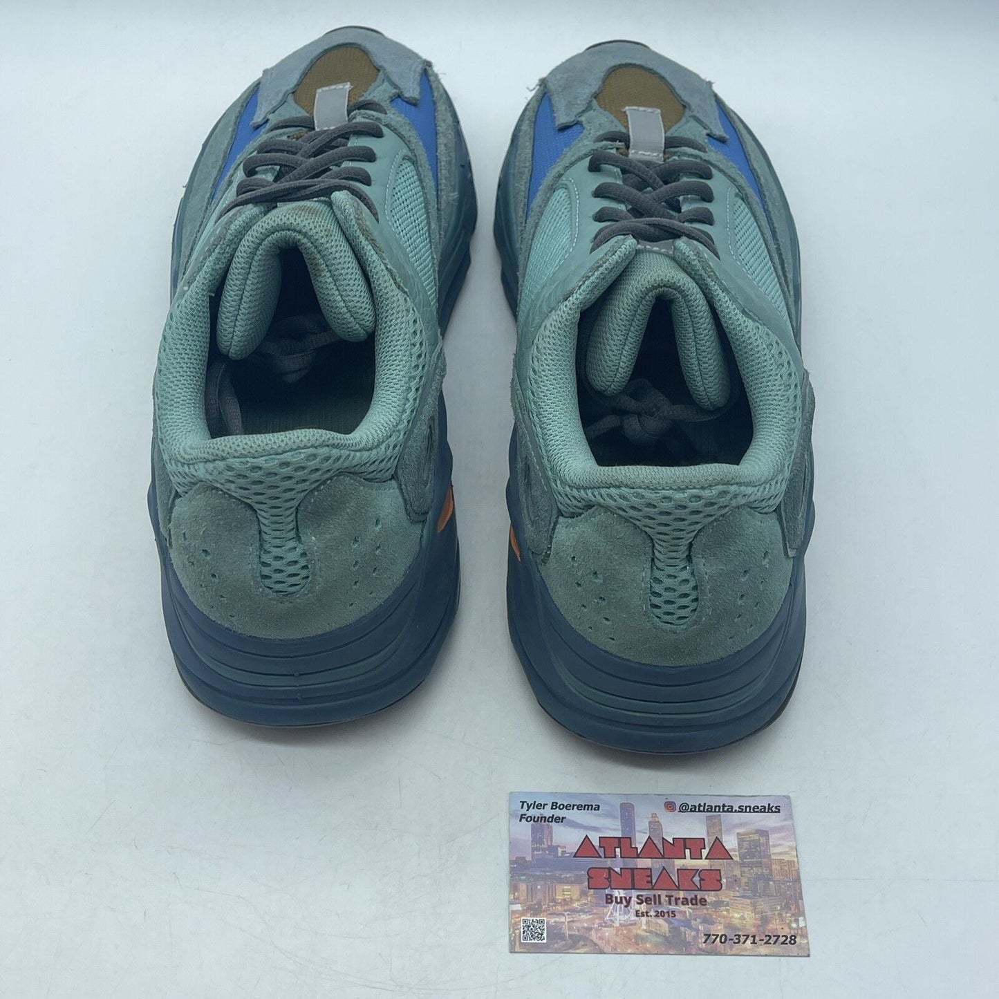 Size 9.5 - adidas Yeezy Boost 700 Faded Azure Blue Orange White (GZ2002)