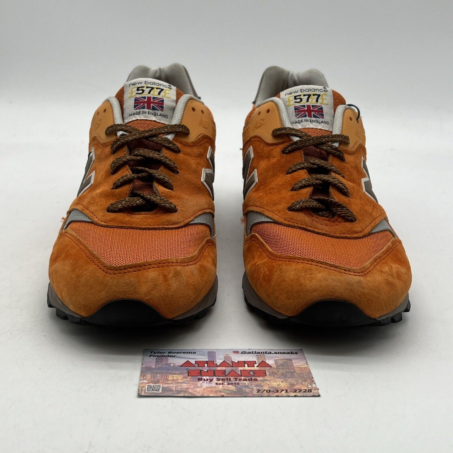 Size 11.5 - NEW BALANCE (M577ET0) 577 ENGLAND ENGLISH TENDER ORANGE BROWN WHITE