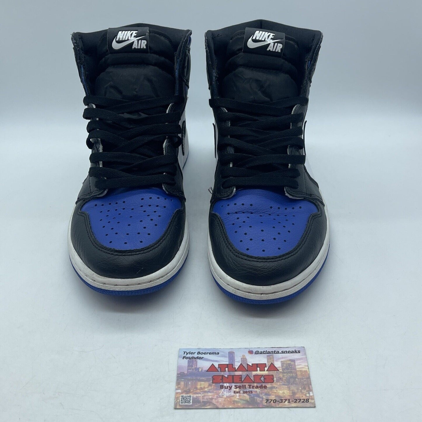 Size 9.5 - Jordan 1 Retro OG High Royal Toe Blue Black White (555088-041)