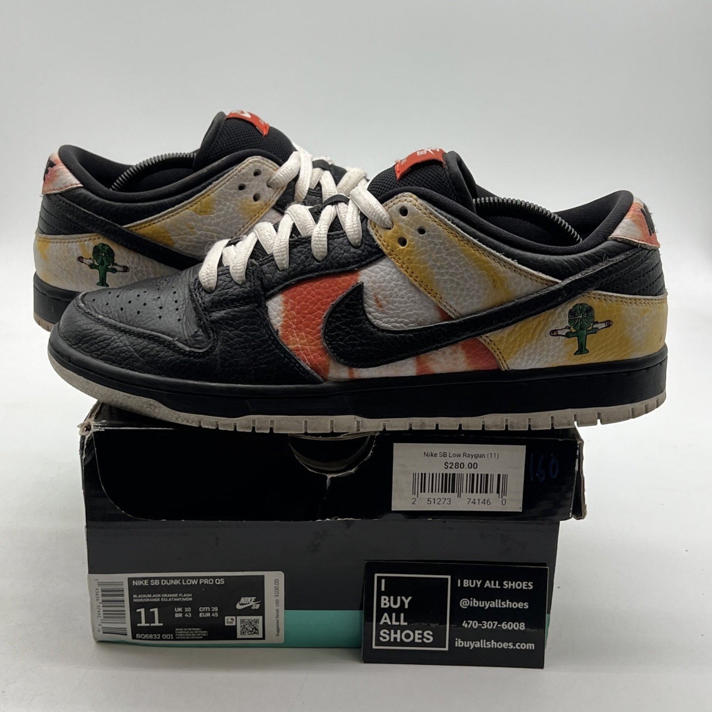 Size 11 - Nike Dunk SB Low Tie-Dye Raygun - Black (BQ6832-001)