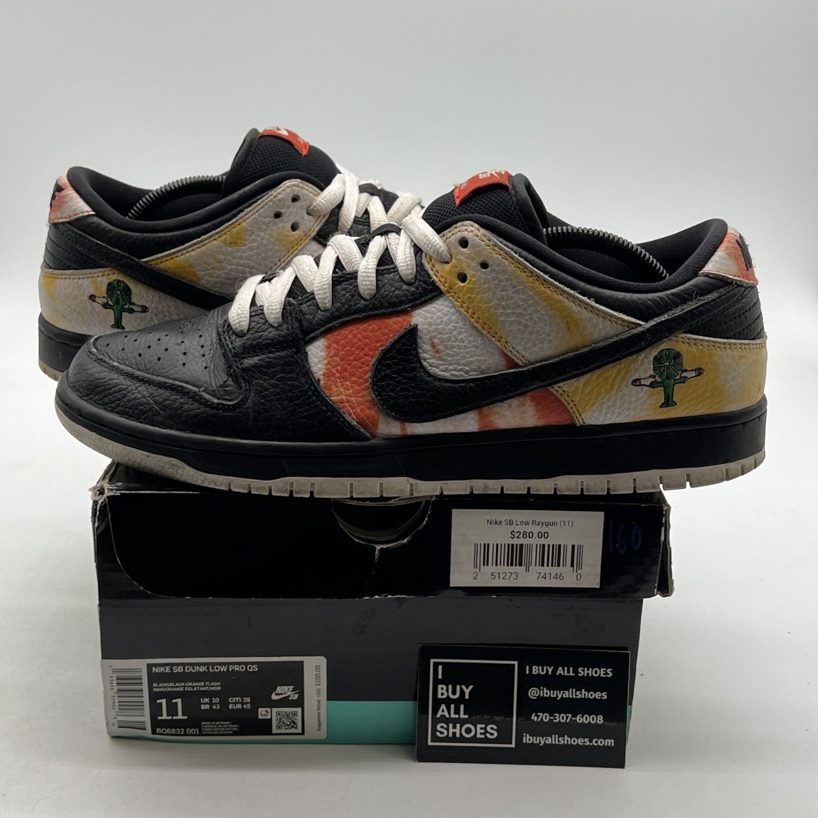 Size 11 - Nike Dunk SB Low Tie-Dye Raygun - Black (BQ6832-001)