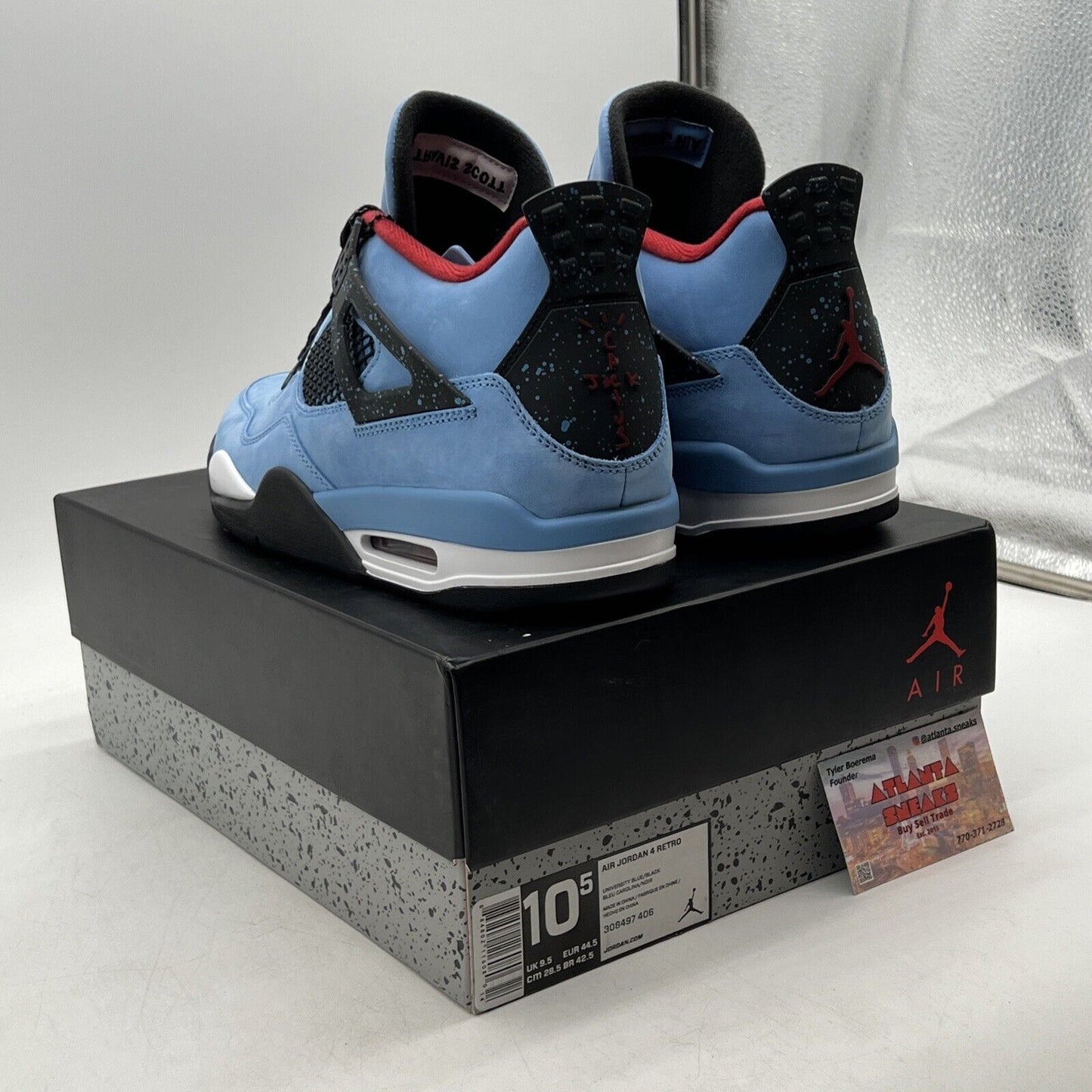 Size 10.5 - Jordan 4 Retro x Travis Scott Mid Cactus Jack Suede  (308497-406)