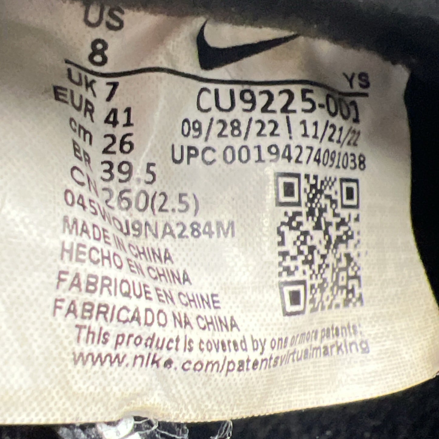 Size 8 - Nike Air Force 1 Low x Supreme Box Logo - Black (CU9225-001)