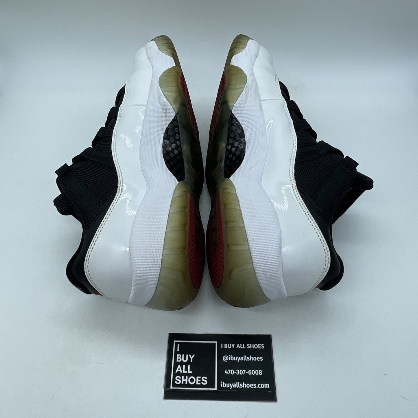 Size 9.5 - Air Jordan 11 Retro Low Tuxedo White Black Leather (528895-110)