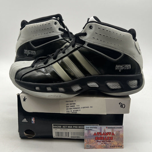 Size 11.5 -Adidas Pro Model Superstar SS2G Black White Basketball Shoes (044227)