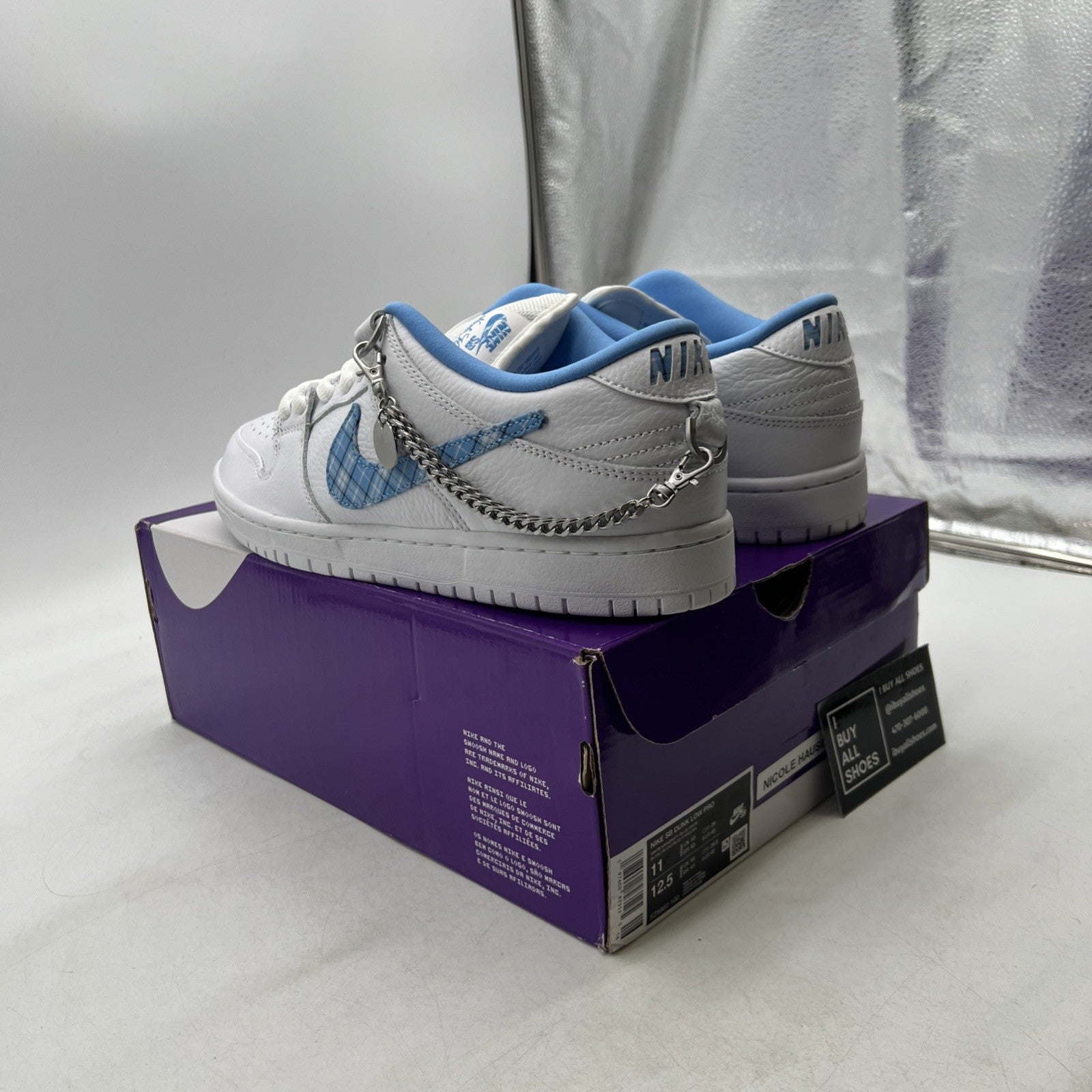 Size 11 - Nicole Hause x Nike Dunk Pro SB Low White University Blue (FZ8802-100)