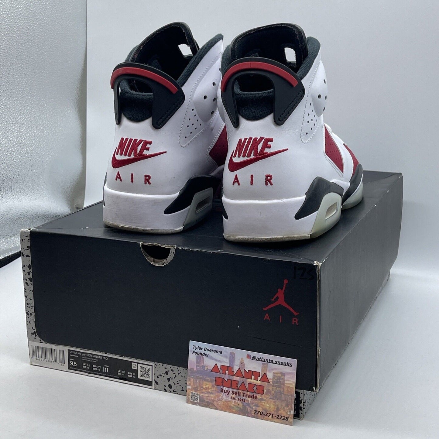 Size 9.5 - Jordan 6 Retro OG Mid Carmine White Red Suede Leather (CT8529-106)