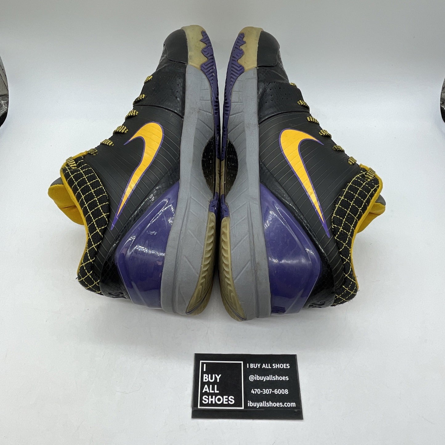 Size 14 - Nike Zoom Kobe 4 2009 Carpe Diem Black Yellow Leather (344335-001)