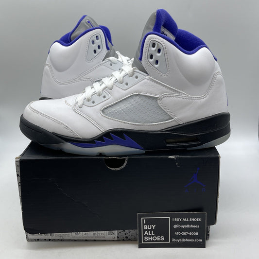 Size 9.5 - Jordan 5 Concord White Purple Black Leather (DD0587-141)