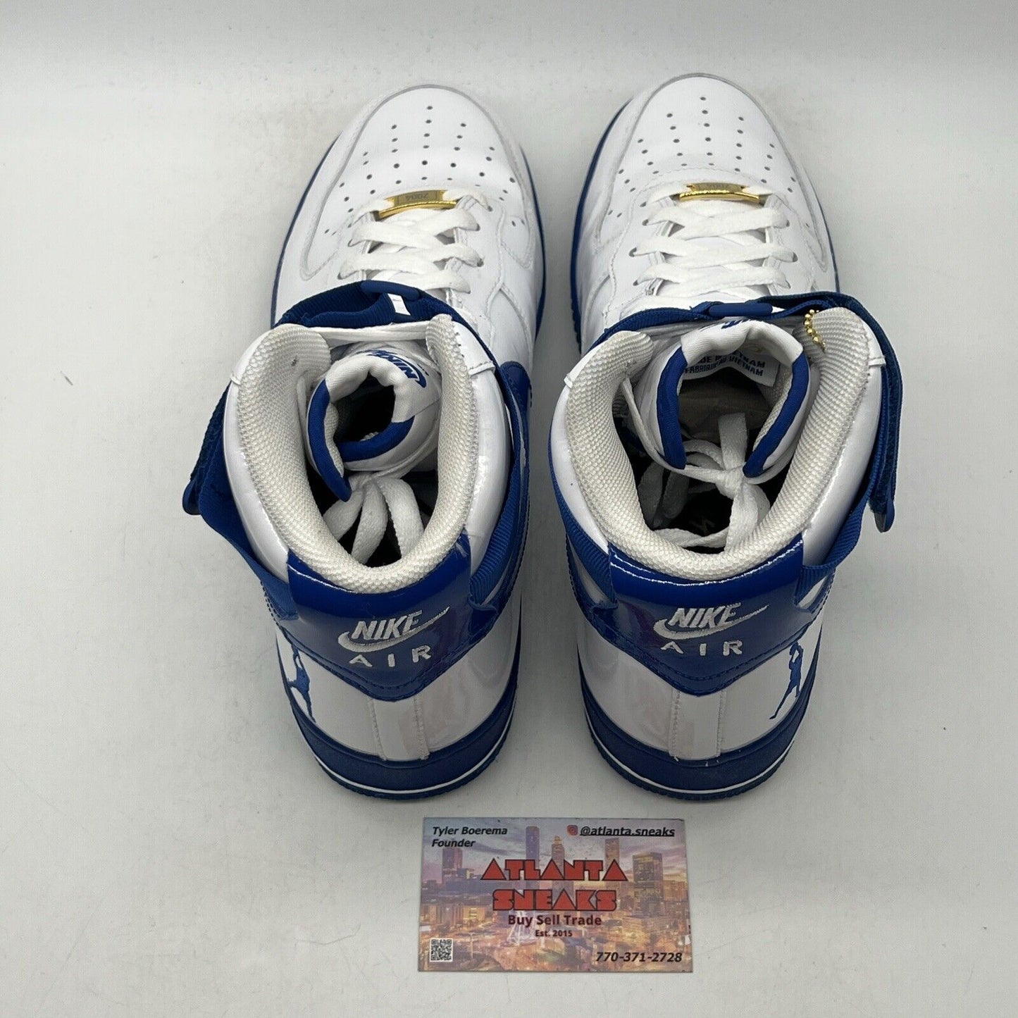 Size 10 - Nike Air Force 1 Sheed High Rude Awakening White Blue (AQ4229-100)