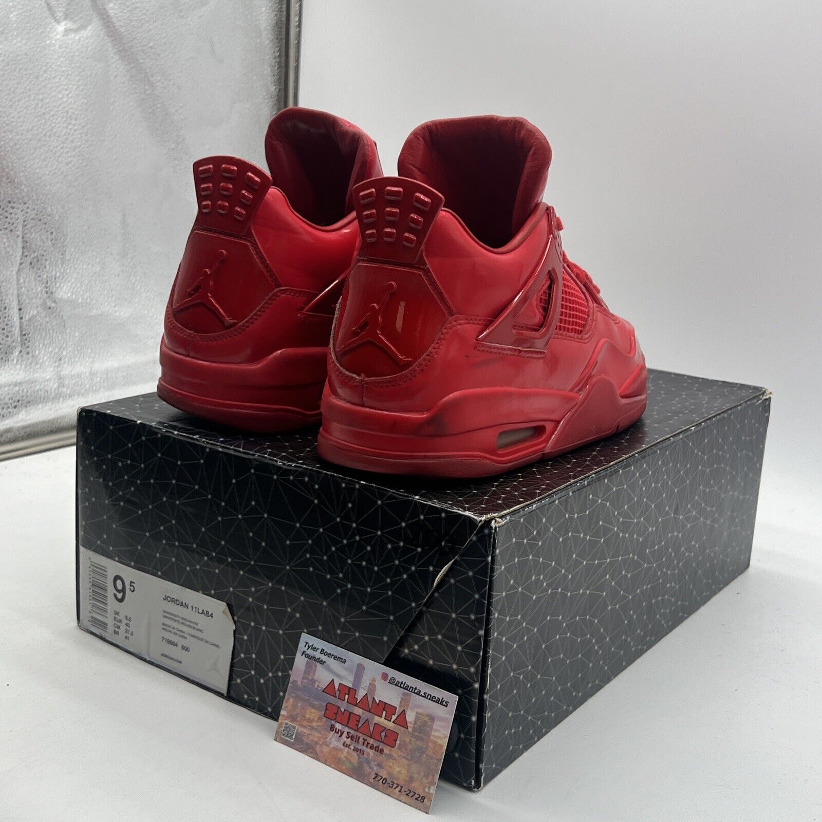 Size 9.5 - Air Jordan 4 Retro 11Lab4 - Red (719864-600)