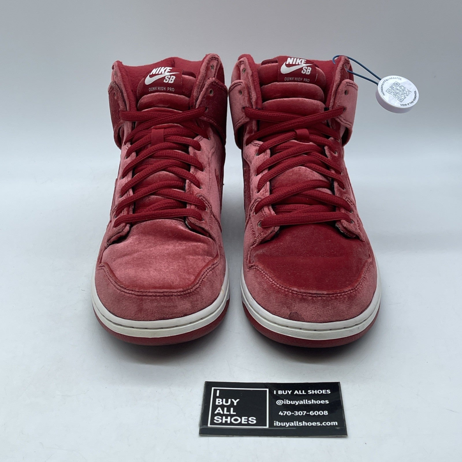 Size 12 - Nike SB Dunk PRM High Red Velvet Suede (313171-661)