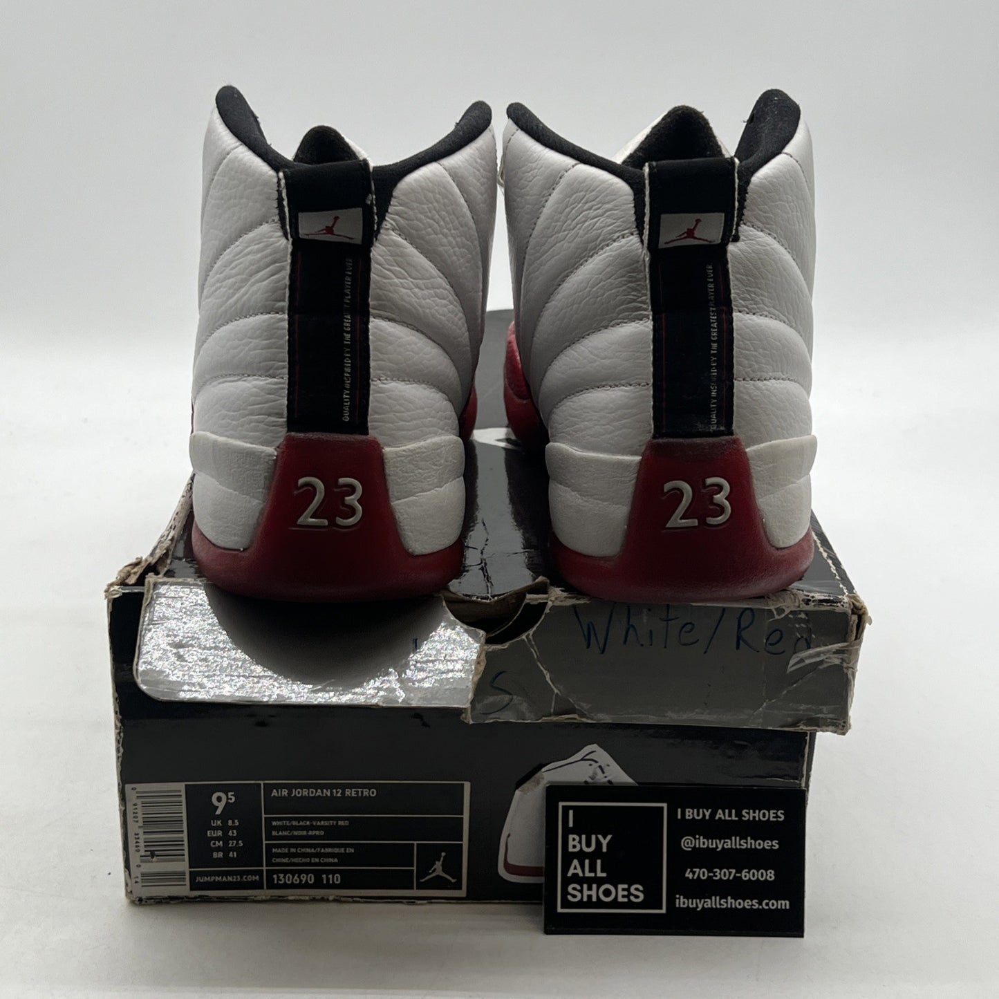 Size 9.5 - Air Jordan 12 Retro 2009 Cherry (130690-110)