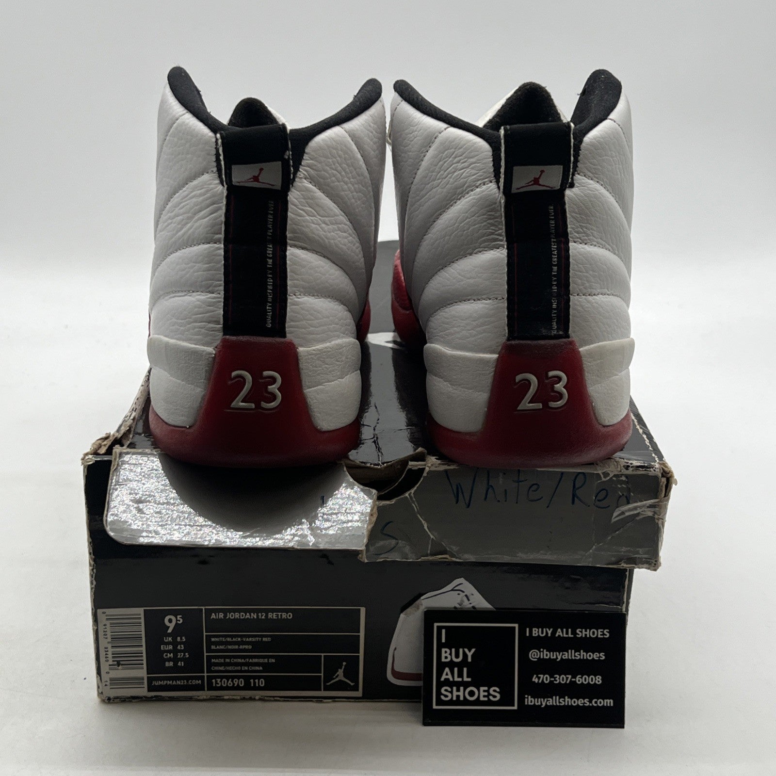 Size 9.5 - Air Jordan 12 Retro 2009 Cherry (130690-110)