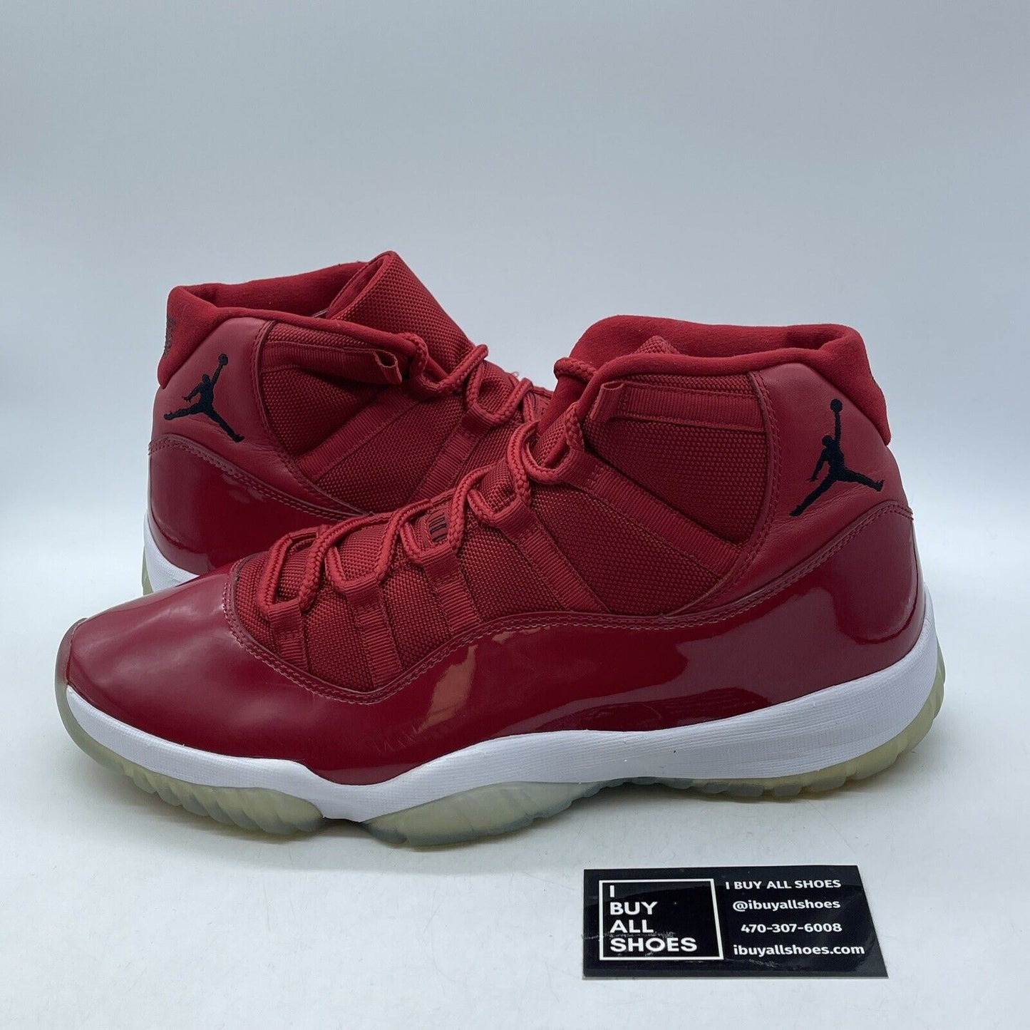 Size 12 - Jordan 11 Retro High Win Like '96 Red White Suede Leather (378037–623)