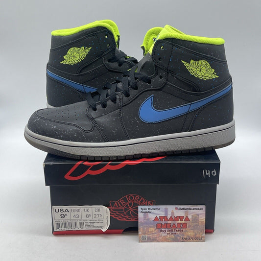 Size 9.5 - Air Jordan 1 Retro High BHM Grey Blue Green Black (579591-012)