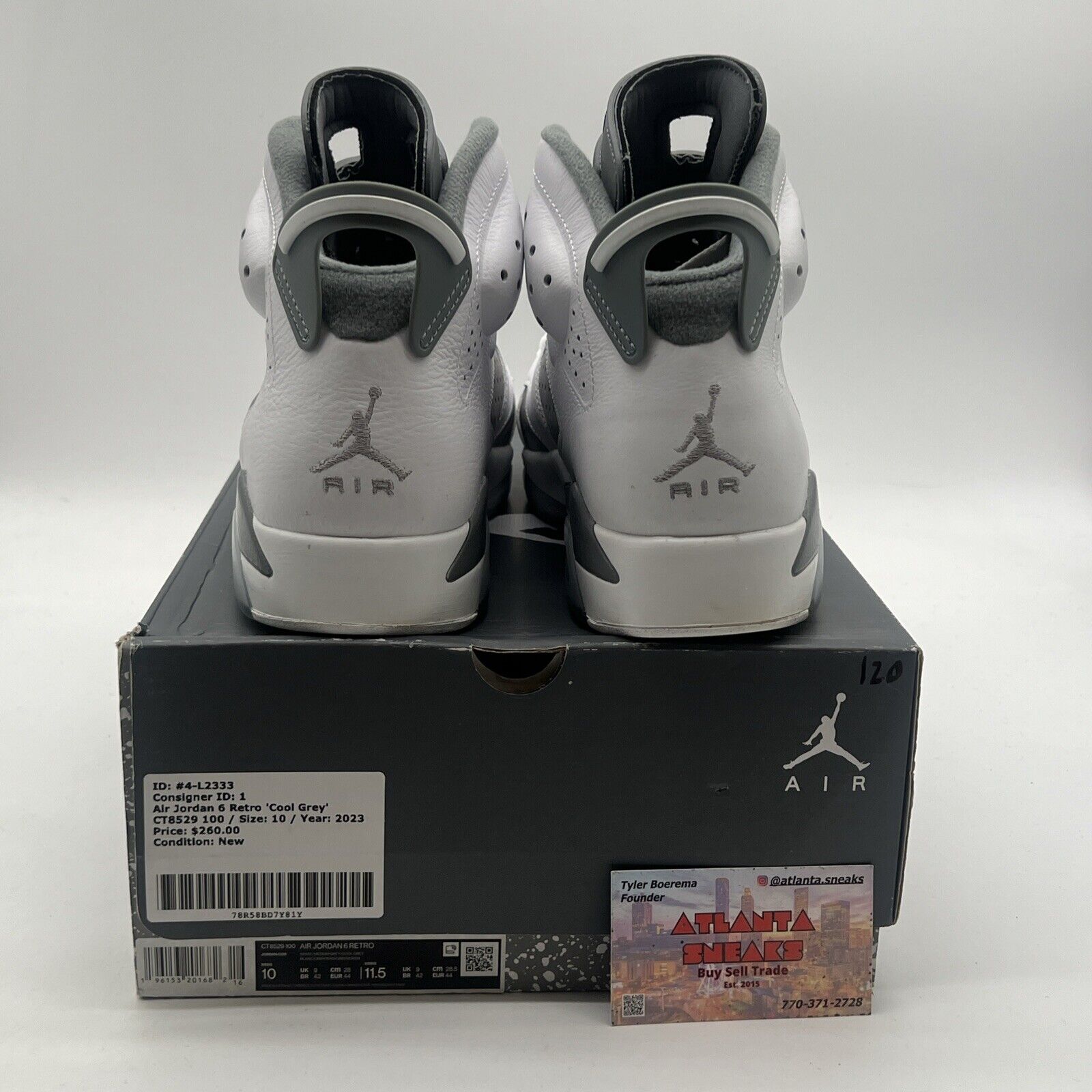 Size 10 - Air Jordan 6 Retro Low Cool Grey (CT8529-100)