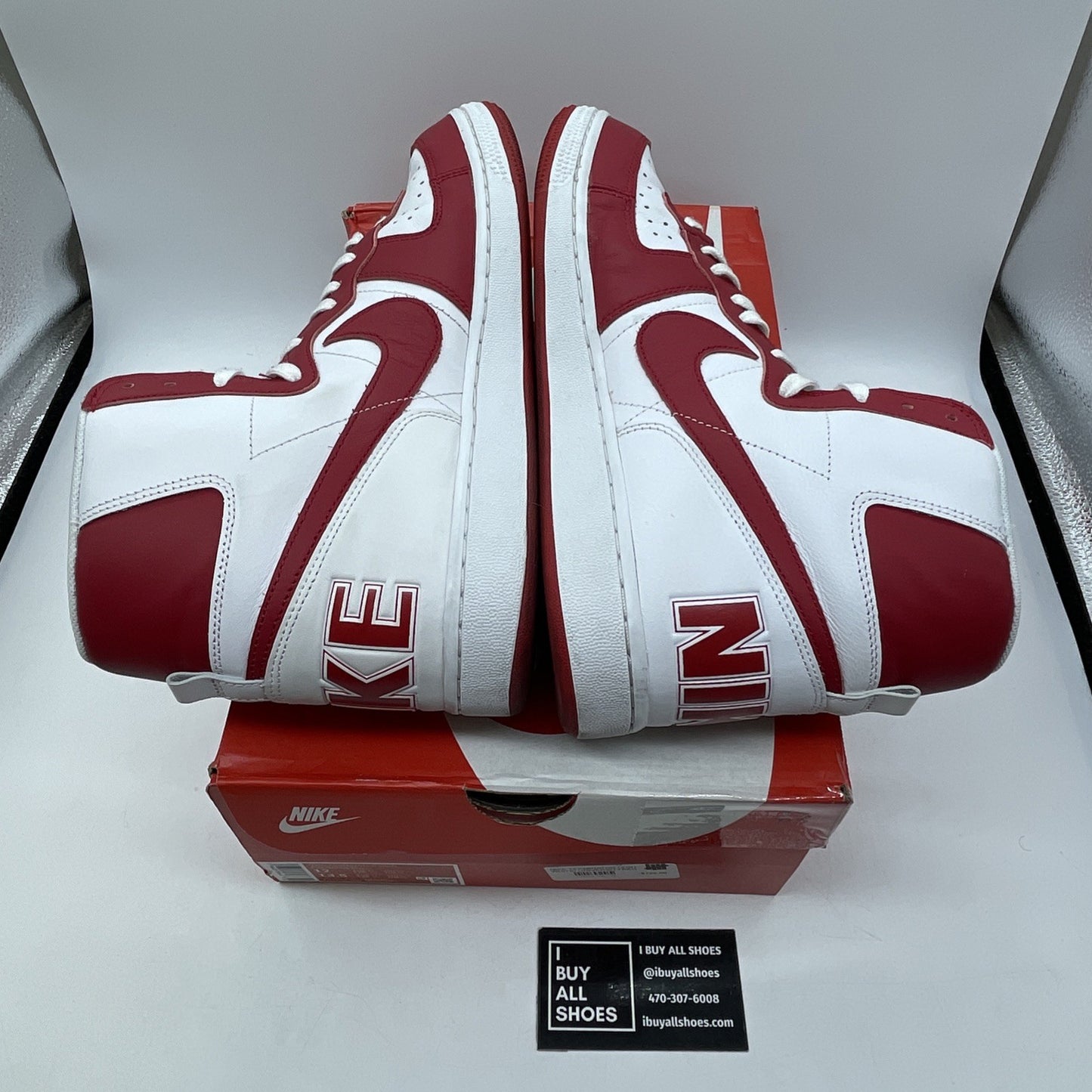 Size 12 - Nike Terminator High University Red White Sneakers Retro (FJ4454-100)