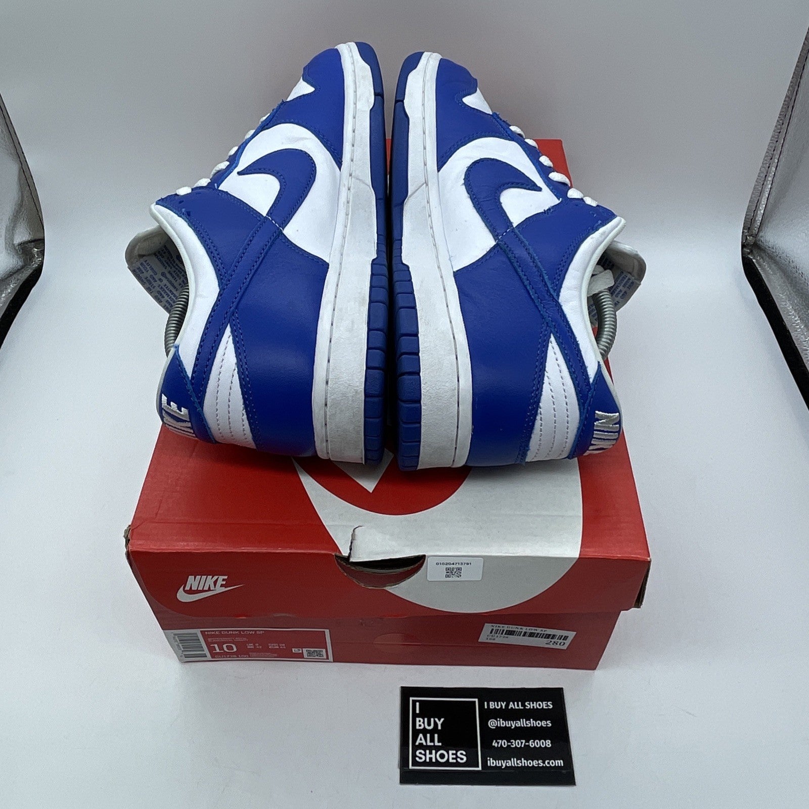 Size 10 - Nike Dunk Low Retro SP Kentucky 2020 Blue White (CU1726-100)