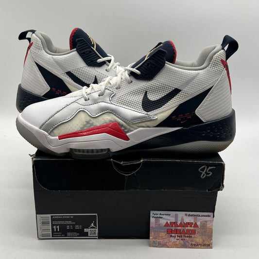 Size 11 - Jordan Zoom '92 Olympics Navy Red White Leather Icey (CK9183-101)