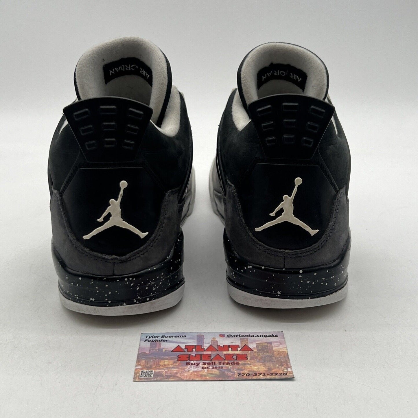 Size 11.5 - Air Jordan 4 Retro 2013 Fear White Black Suede (626969-030)