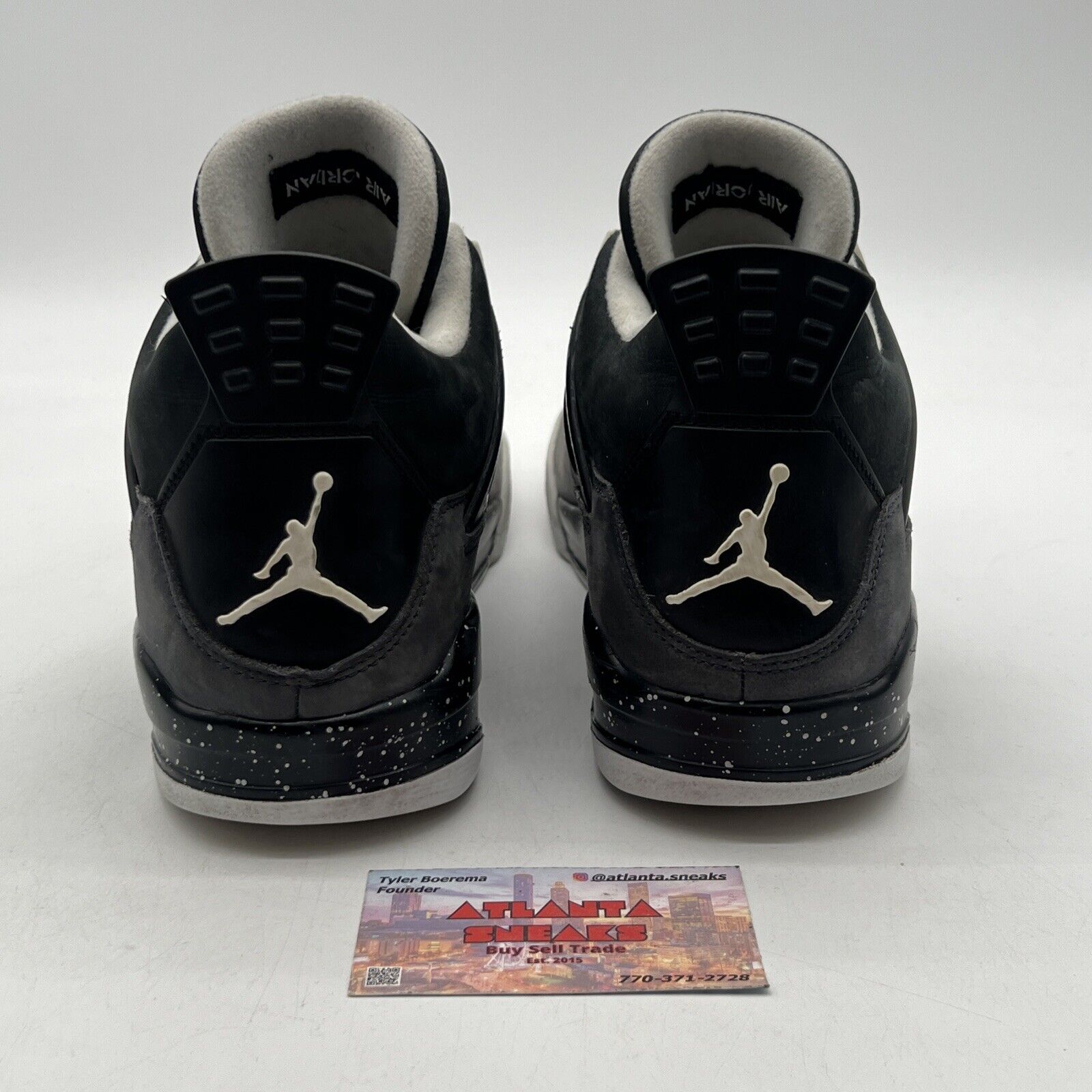 Size 11.5 - Air Jordan 4 Retro 2013 Fear White Black Suede (626969-030)