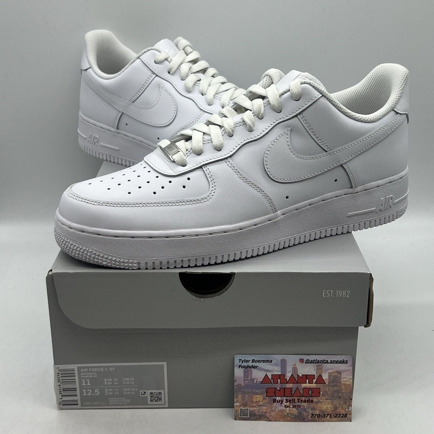 Size 11 - Nike Air Force 1 '07 Low Triple White Brand New Og All