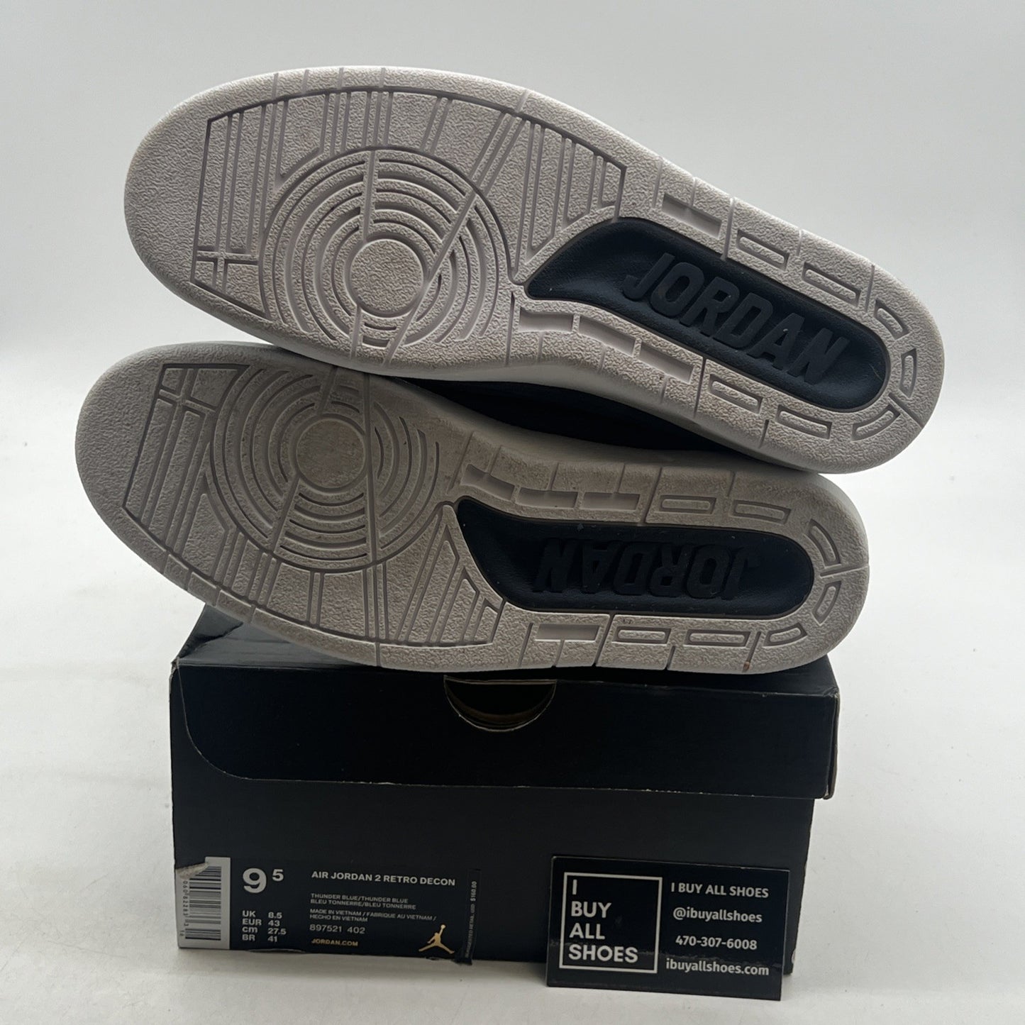 Size 9.5 - Air Jordan 2 Retro Deconstructed Thunder Blue (897521-402)