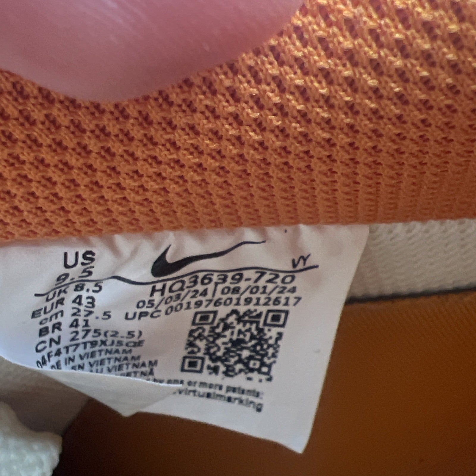 Size 9.5 - Nike Air Force 1 '07 LV8 Sunset Russet (HQ3639-720)