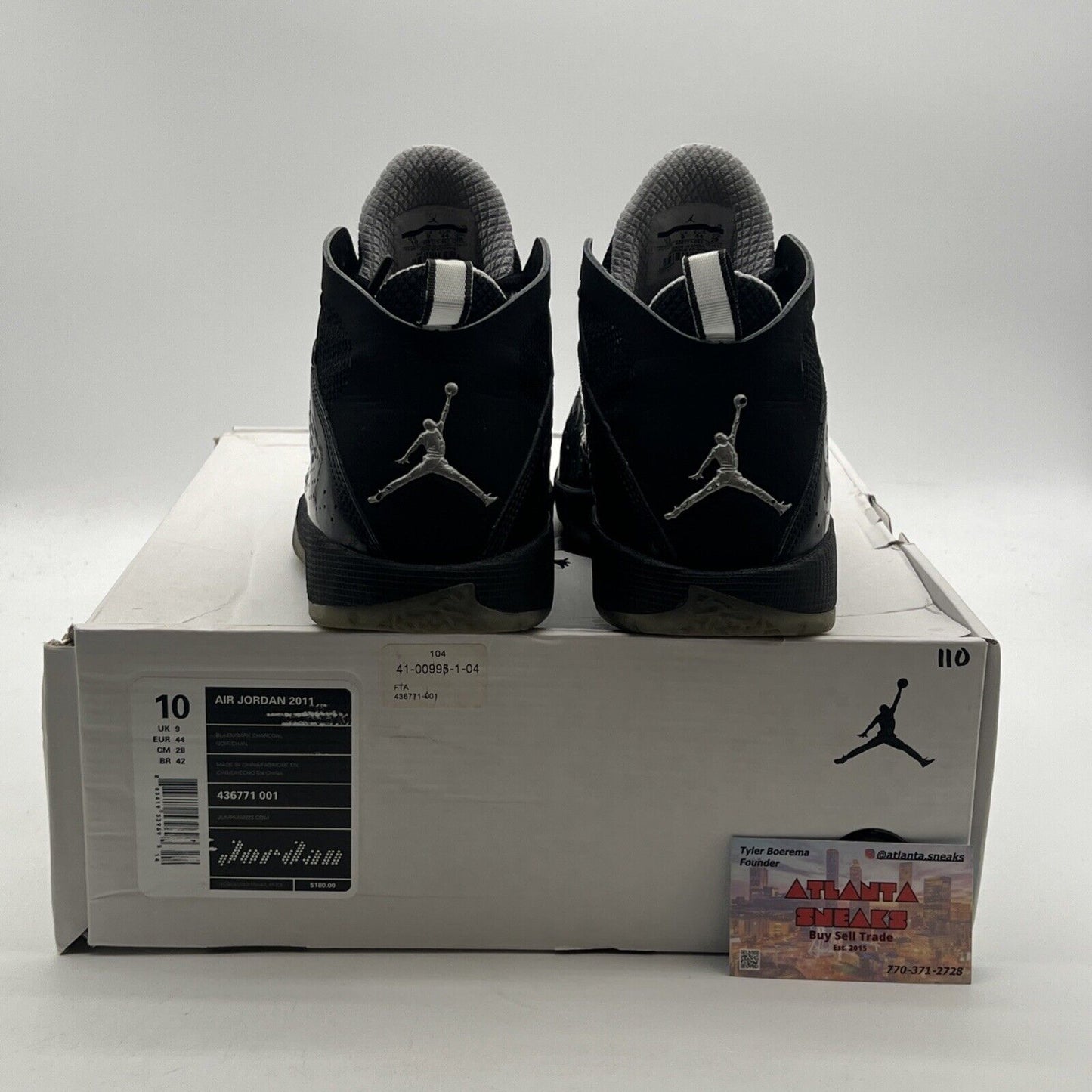 Size 10 - Air Jordan 2011 Black Dark Charcoal (436771-001)