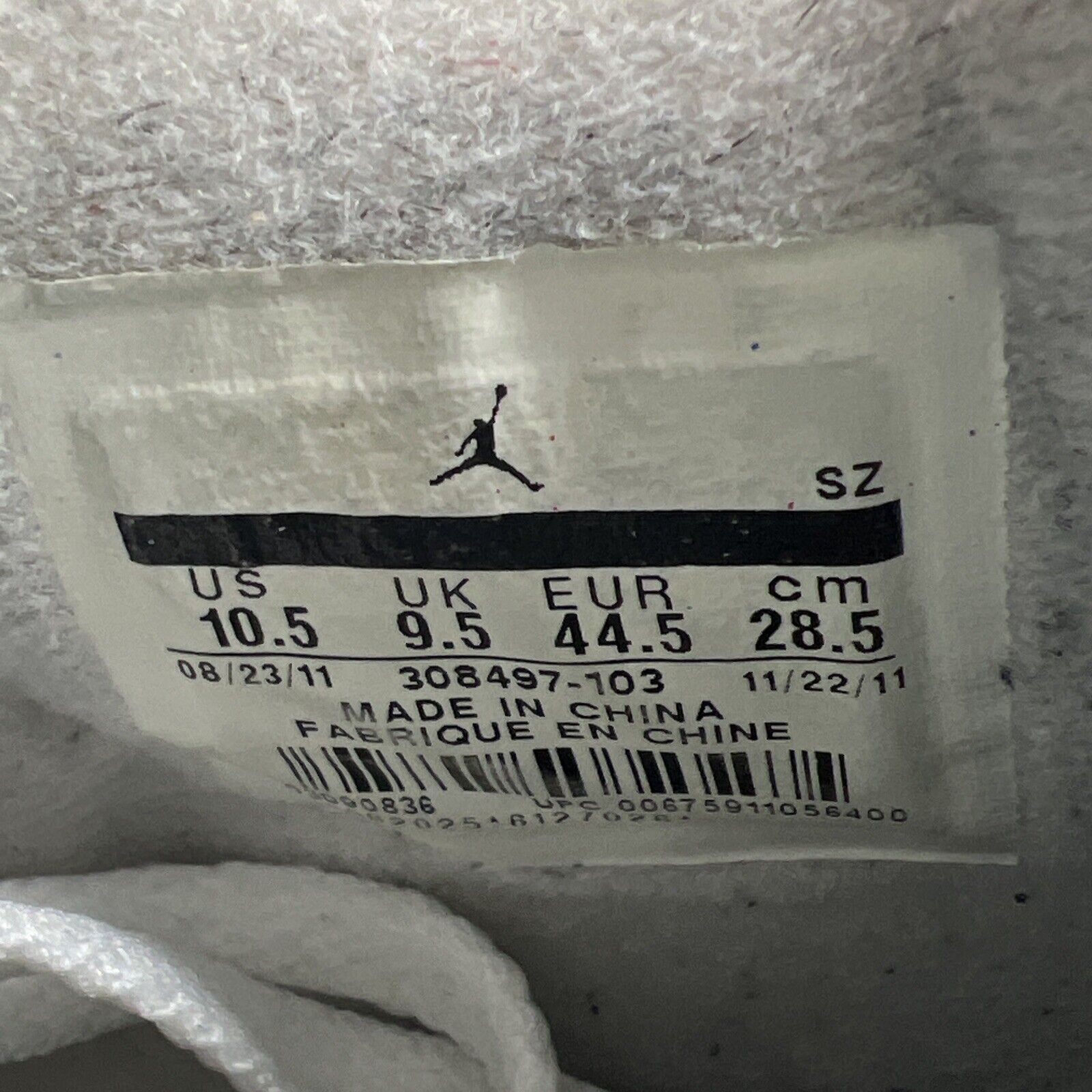 Size 10.5 - Air Jordan 4 Retro Cement 2012 (308497-103)