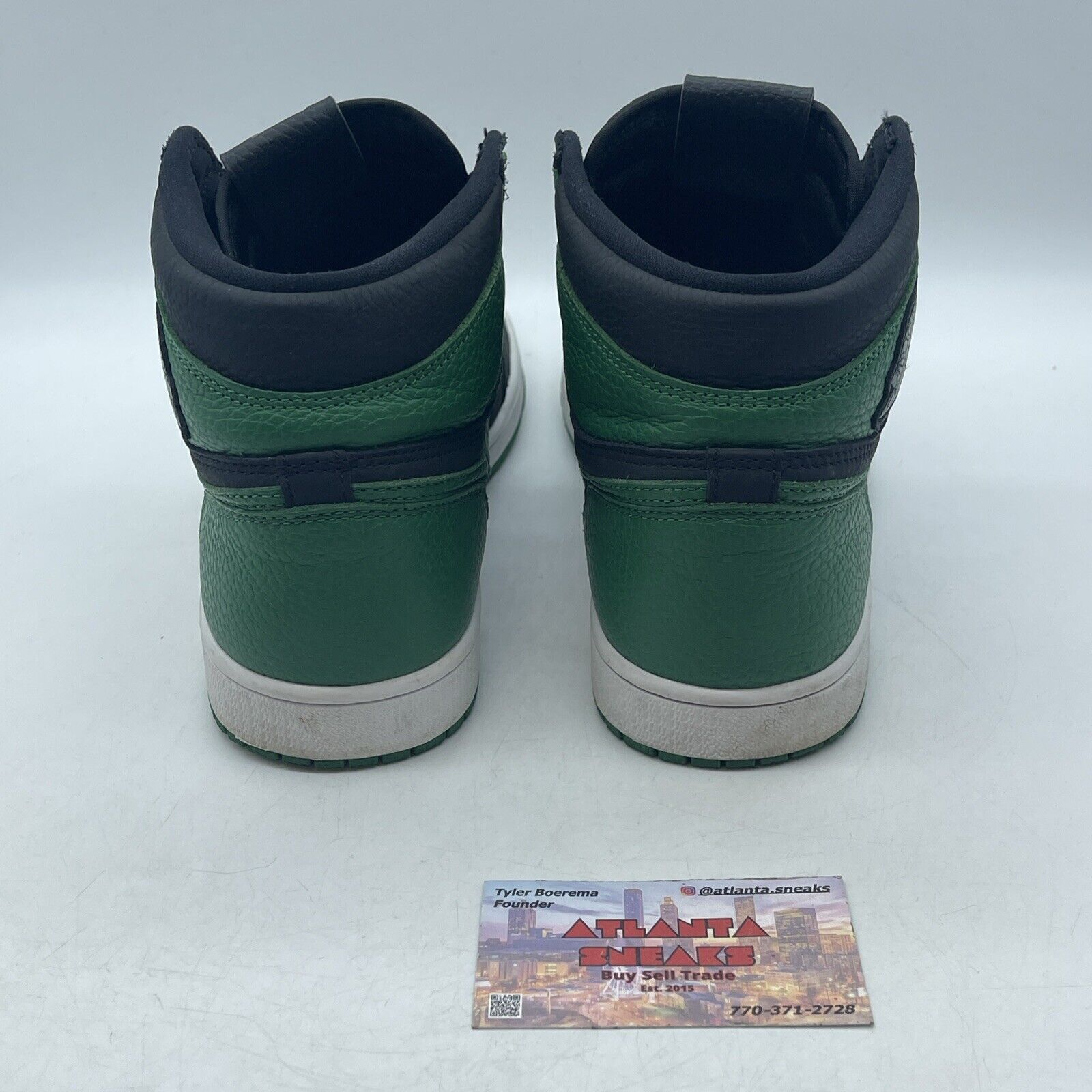 Size 8.5 - Jordan 1 Retro OG High Pine Green 2.0 Black Leather (555088-030)