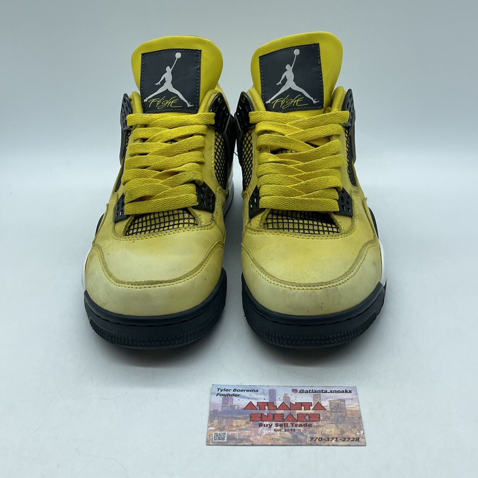 Size 10.5 - Air Jordan 4 Retro LS 2006 Lightning Yellow Suede (314254-702)