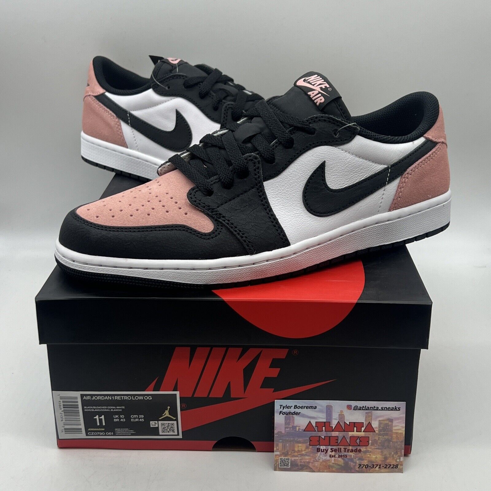 Size 11 - Jordan 1 Low OG Bleached Coral Brand New Og All