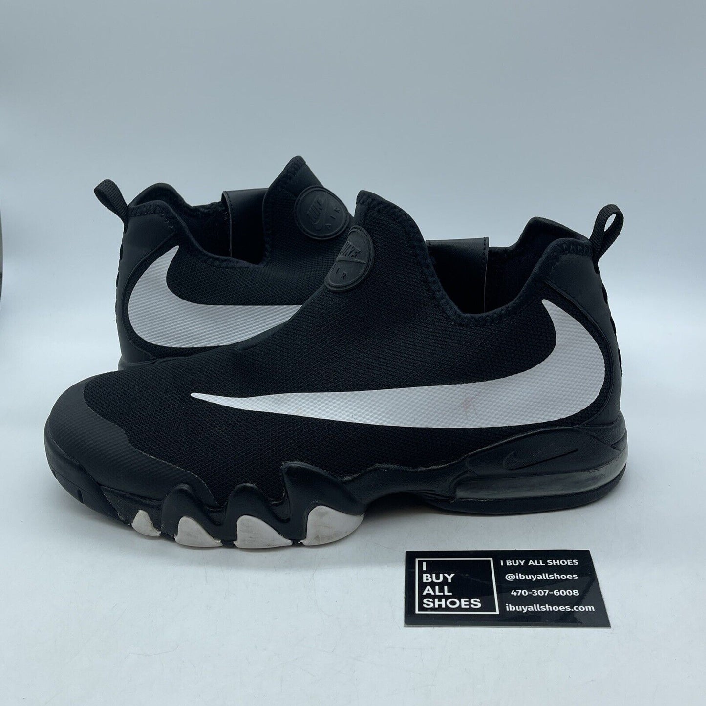Size 12.5 - Nike Big Swoosh Black White Suede Leather (832759-001)