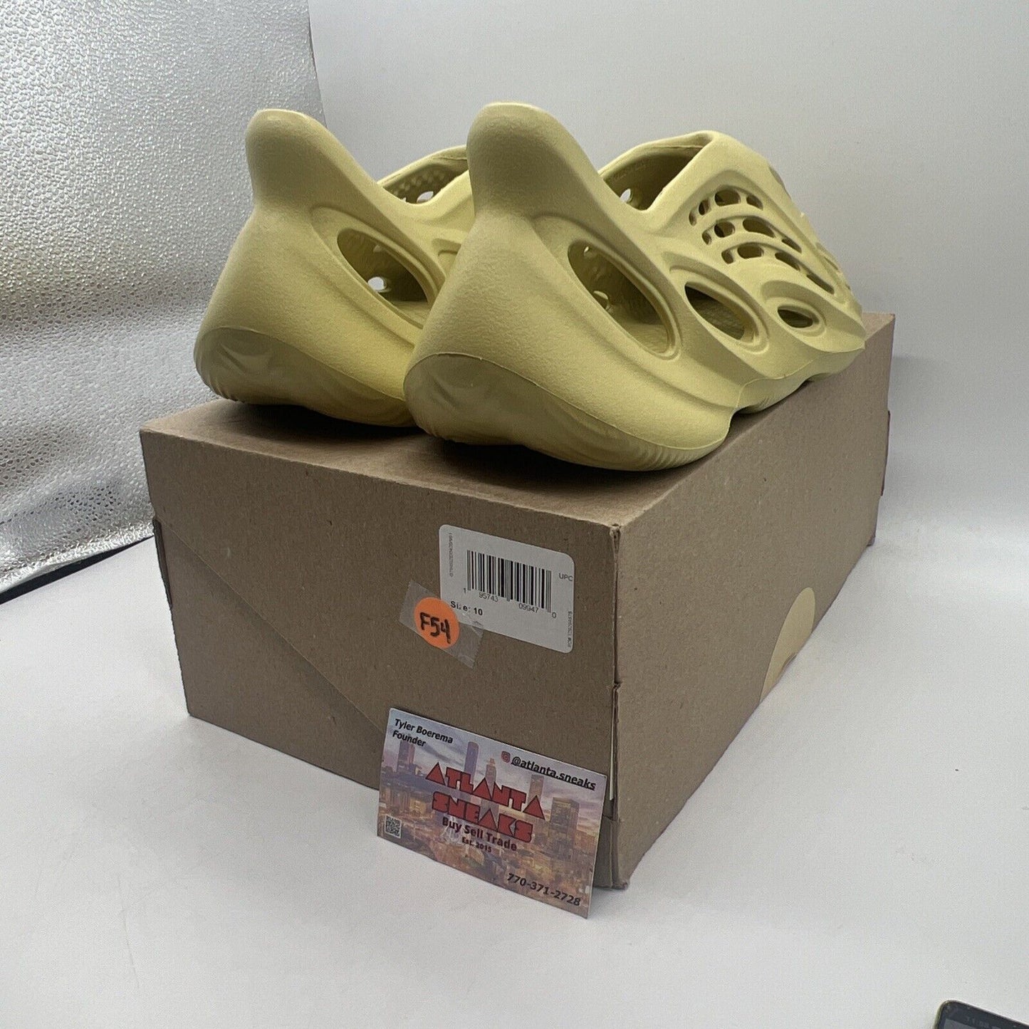 Size 10 - adidas Yeezy Foam RNNR Sulfur GV6775 Brand New Og All