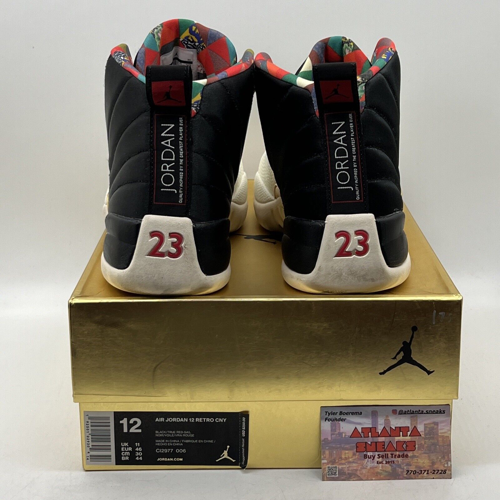 Size 12 - Air Jordan 12 Retro 2019 Chinese New Year Black White Red Green
