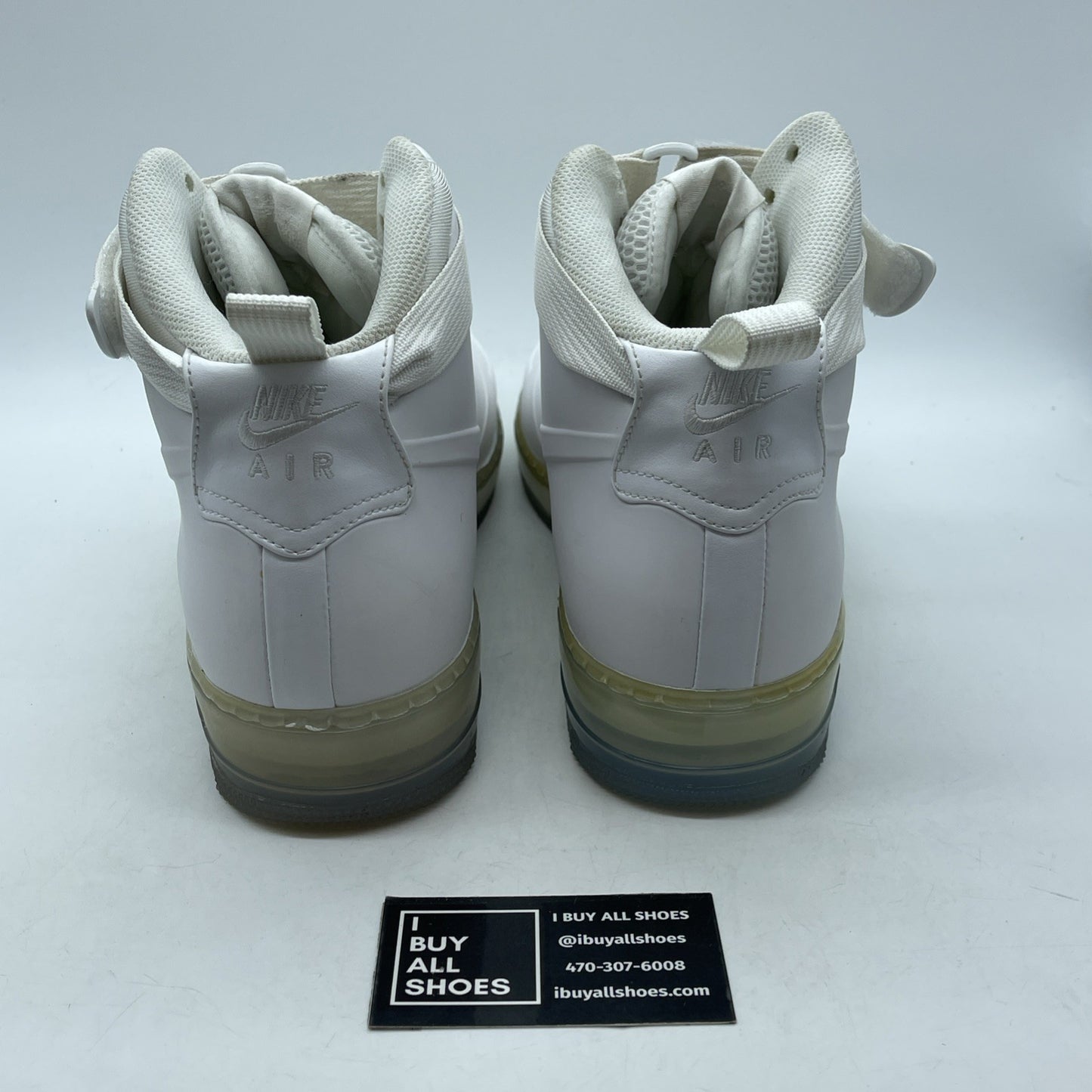 Size 12.5 - Nike Air Force 1 Foamposite Foamposite White Leather (415419-100)