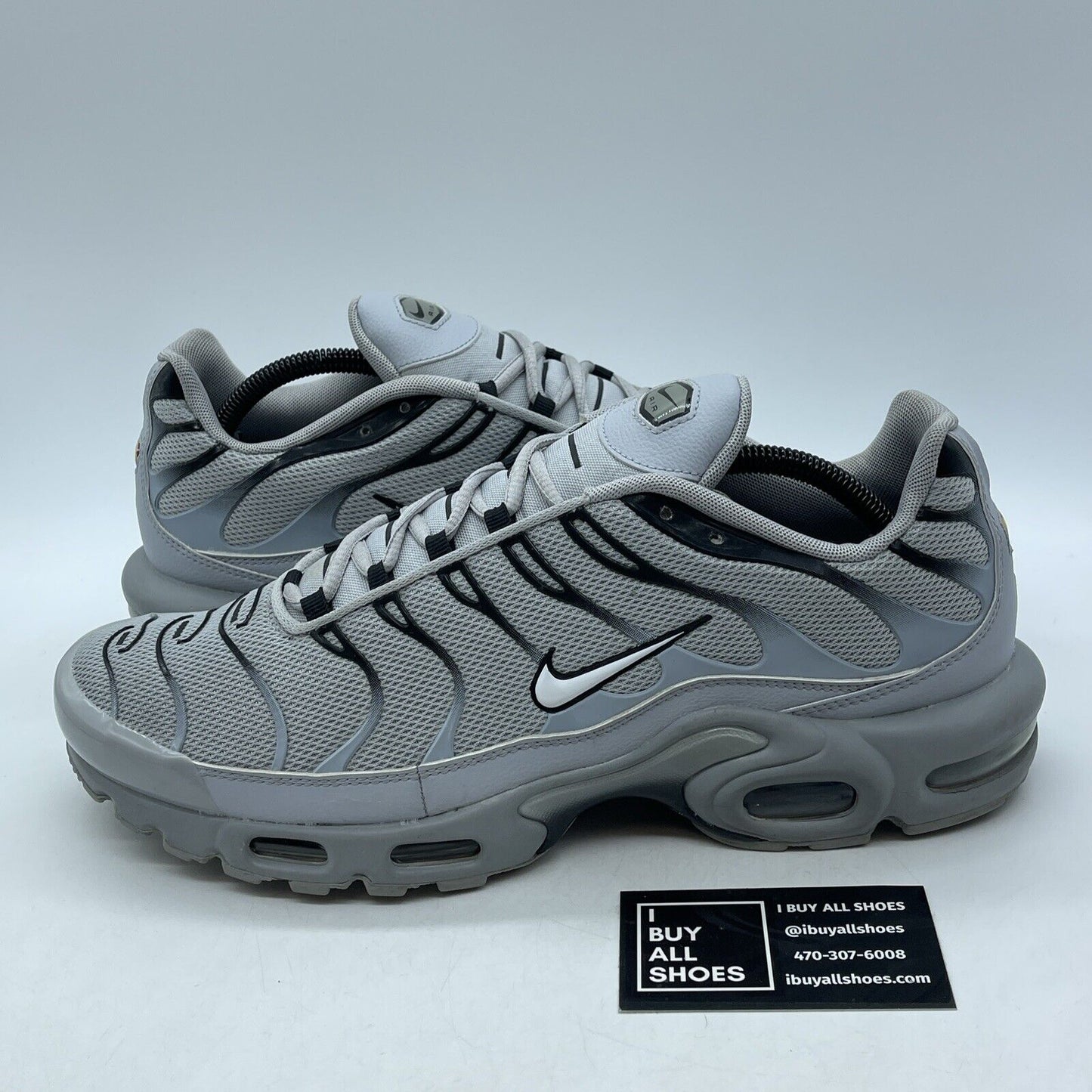 Size 12 - Nike Air Max Plus TN Wolf Grey Black Suede Leather (852630-021)